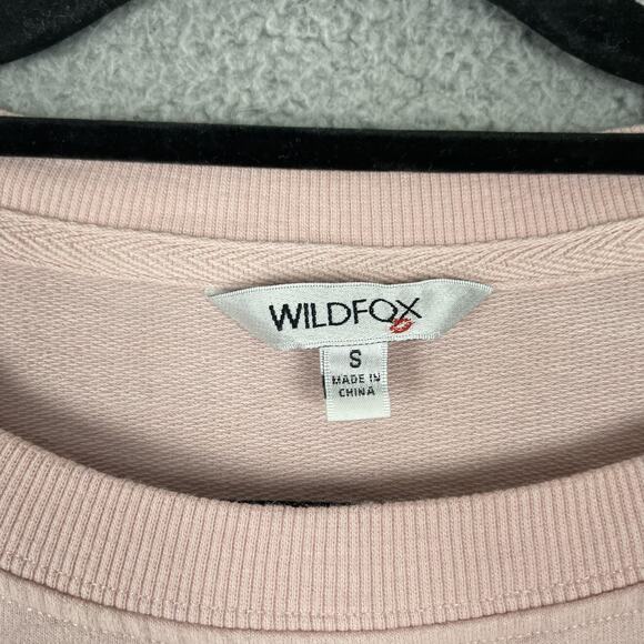 Wildfox Sweatshirt Womens Small Pink Coffee & Sunshine Pullover Crewneck Graphic - Picture 4 of 8